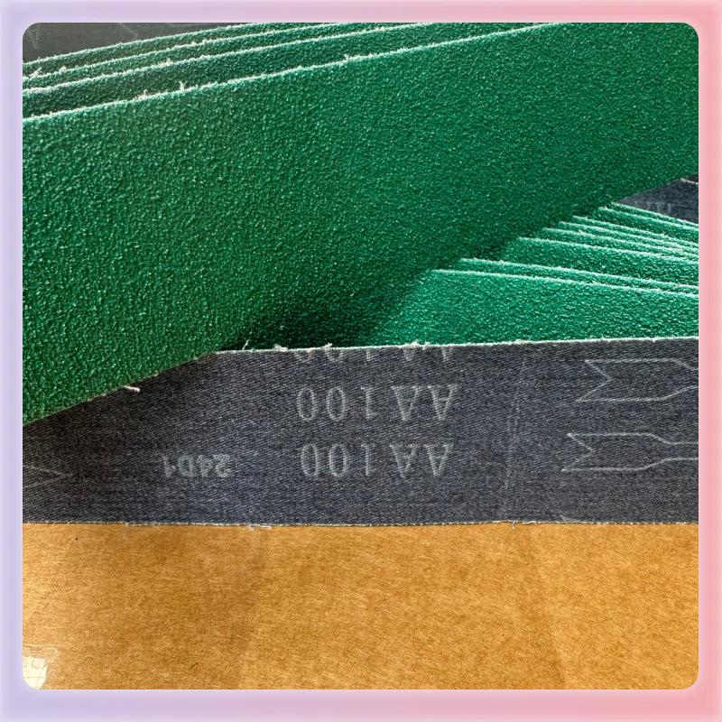 915/50 Ceramic Green Sand Soft Cloth Grinding Belt for Metal Polishing and Knife Sharpening