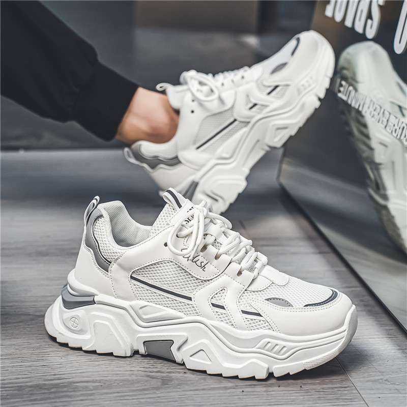 Men's shoes summer 2025 new breathable mesh ins youth shoes versatile platform dad shoes sports trendy shoes
