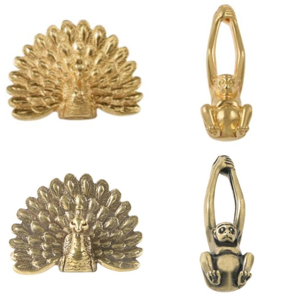 Retro Peacock Monkey Brass Handle Luxury Wardrobe Drawer Pulls Cabinet Door Knobs  Cupboard