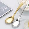 Zhishi 304 Stainless Steel Golden Flat Bottom Spoons