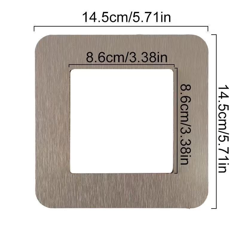 4pcs Modern Simple Anti-Dirty Buckle Type Non-Adhesive Dustproof Switch Protective Cover Outlet Wall Sticker Aluminum Socket Fra