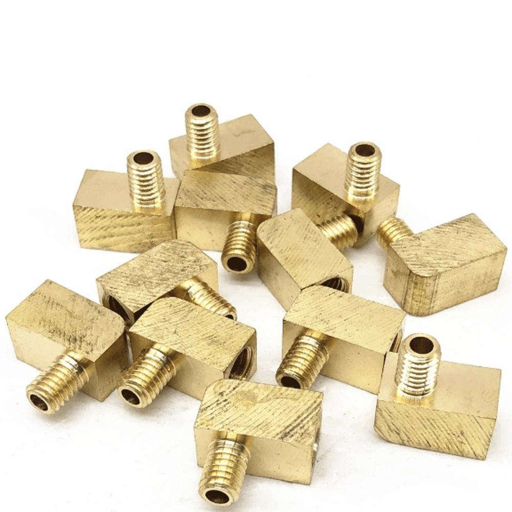 M6 M8 M10 1/8" BSP Male Female Elbow 90 Degree Block Brass Pipe Fitting Connector For Compreesion Fitting Oil Lubrication