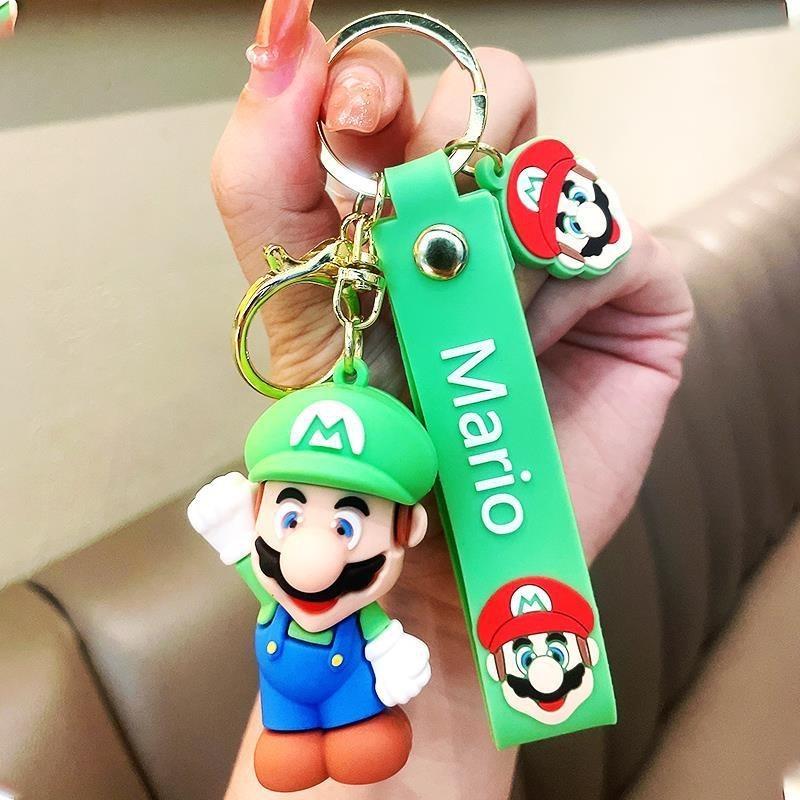 Kreativer Cartoon Mario Schlüsselanhänger Charmante PVC-Dekoration für Rucksack und Schlüssel