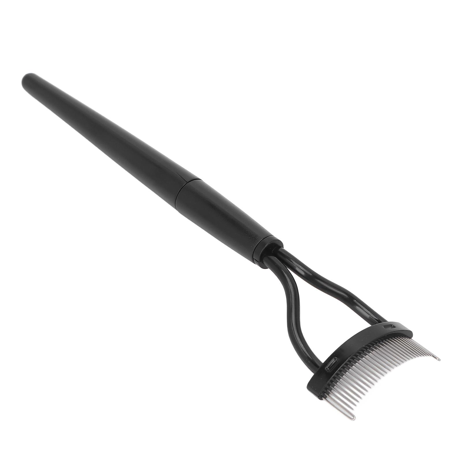 

Расческа для ресниц складная многоразовая из нержавеющей стали разделитель для ресниц с крышкой косметический инструмент черный