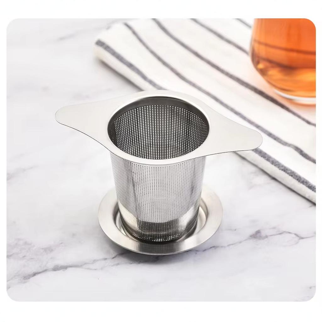 Stainless Steel Double Ear Tea Infuser Tea Strainer Filter Tea Leaf Diffuser for Cup