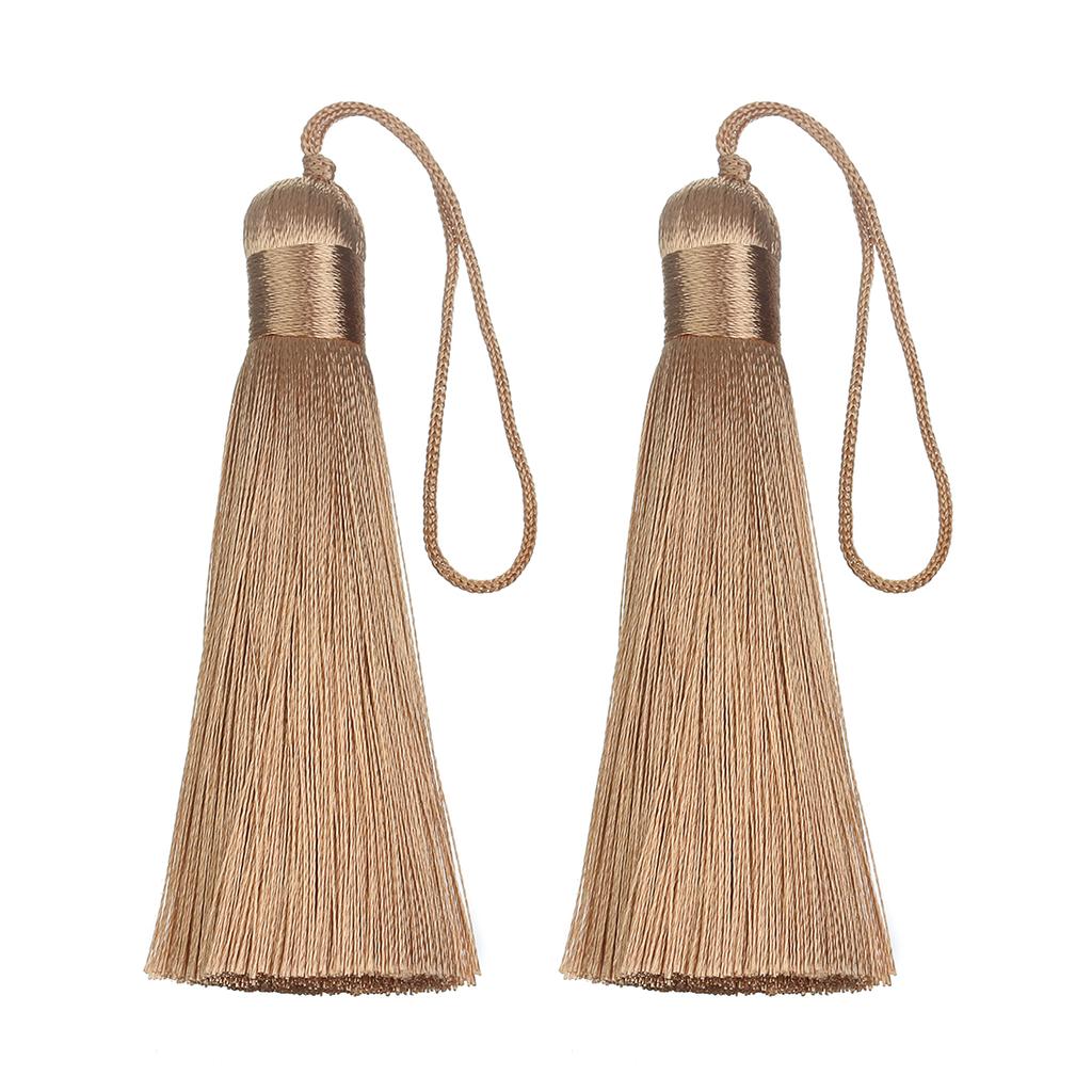 6pcs 82mm Silk Tassel Fringe Hanging Rope Long Line Tassel For Jewelry Making DIY Crafts Clothing Earring Key Chain Decoration