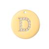 CARLIDANA Initial Alphabet Charms Gold Plated High Quality Stainless Steel Chunky Bubble 26 Letter Pattern Pendant Gift Jewelry