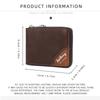 Baellerry Men's Color-blocking RFID Short Wallet Vintage Fashion Billfold Patchwork Horizontal Card Holder Zipper Coin Purse