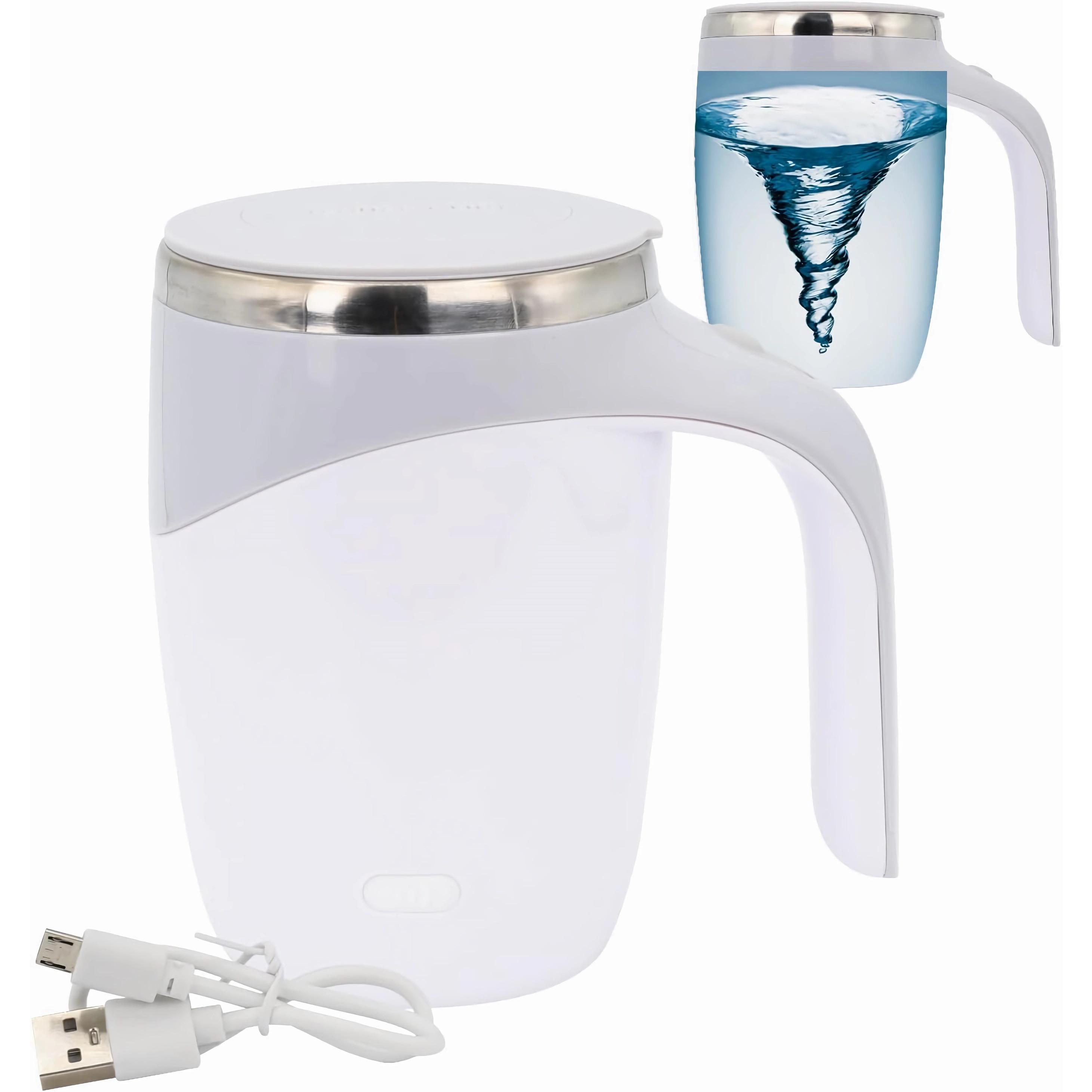 

380 мл кружка для самостоятельного перемешивания, перезаряжаемая автоматическая магнитная электрическая кружка для кофе, вращающаяся симпатичная кружка для смешивания, для размешивания в офисе/на кухне/в путешествии/кофе/чае