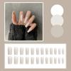24Pcs Gentle Beige Fairy Long False Nails Press On Nails Artificial Manicure Tool Nail Tips Fake Nails Wearable False Nails