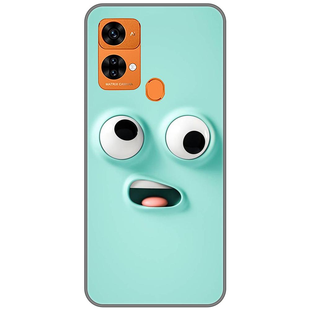 for Oukitel C33 Black Case 6.8inch Soft Tpu Cute Cartoon Back Cover on OukitelC33 Full protection bumper Anti-fall shockproof