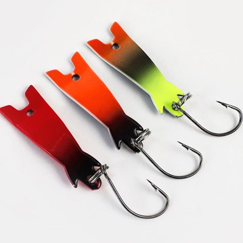 10Pcs Trout Fishing Spoons Lures Set Fishing Spinners Metal Hard Baits with Single Hook Sequins Baits Easy to Use