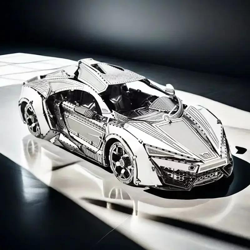 3D Metal Puzzle Super Sport Car Diy Handmade Vehicle Assembly Model Jigsaw Puzzle Toys For Adult Kids