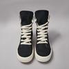 R-o Retro Black Canvas Boots Men Casual Shoes Women Sneaker Classic Design High Top Shoe Lace Up Zipper Ankle Boot Sneakers
