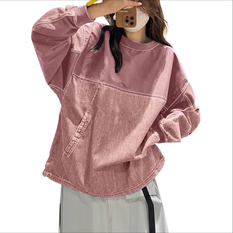 

ZANZEA Женская повседневная модная блузка с круглым вырезом и длинным рукавом 5XL