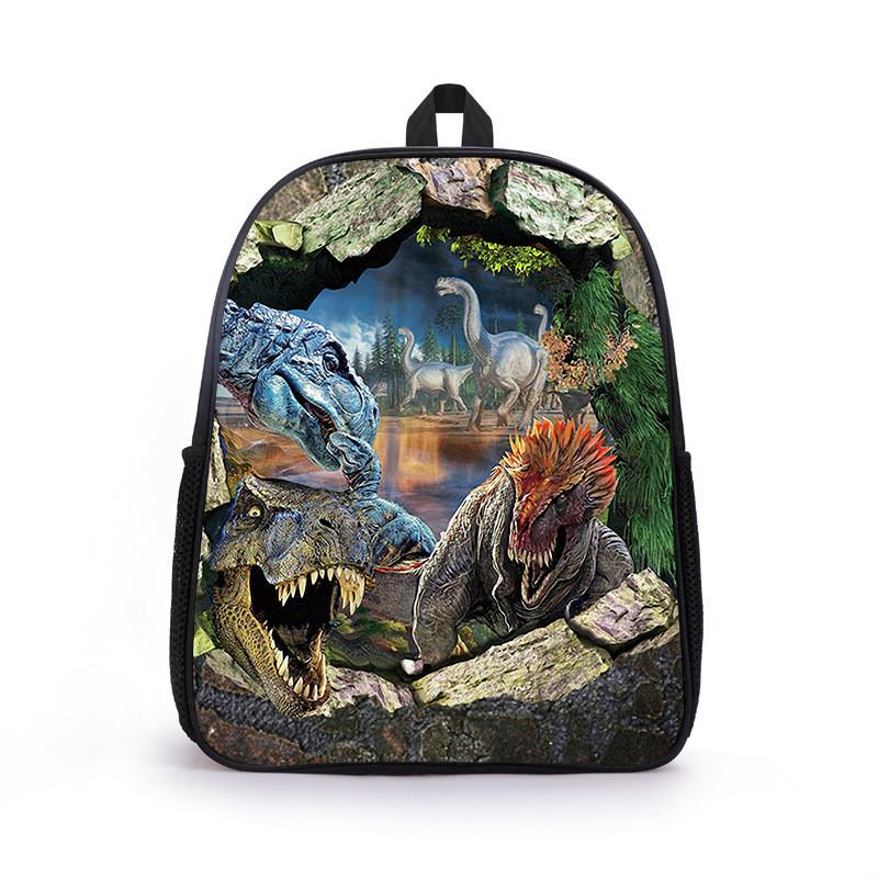 Dinosaur Animal Print Design Kids Lightweight Backpack For School Travel