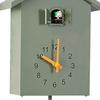 Silent ABS Cuckoo Clock Wall Mounted Alarm House Shaped Telling Time Electronic Desk Clock for Home Office Kids Room