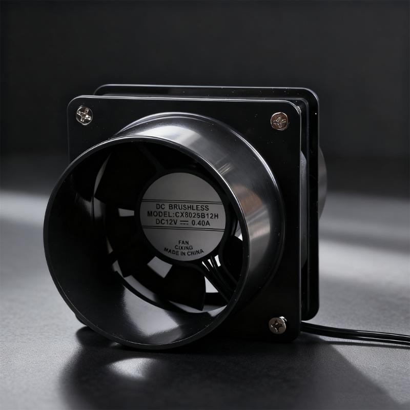 8cm 12V 0.4A Exhaust Fan Quiet Duct Extractor Fan Ventilation Exhaust Air Blower Ventilator Fan with Speed Control