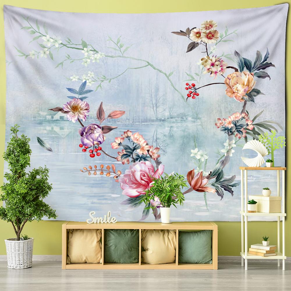 Pasăre zburătoare, pictură în ulei, tapiserie, agățată pe perete, în stil boem, artă hippie, tapiz psihedelic, decor acasă