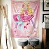 pretty cure Wall Tapestry Aesthetic Wall Hanging Printed Fabric Blanket Decorative Tapestries for Bedroom Living Room Home Decor