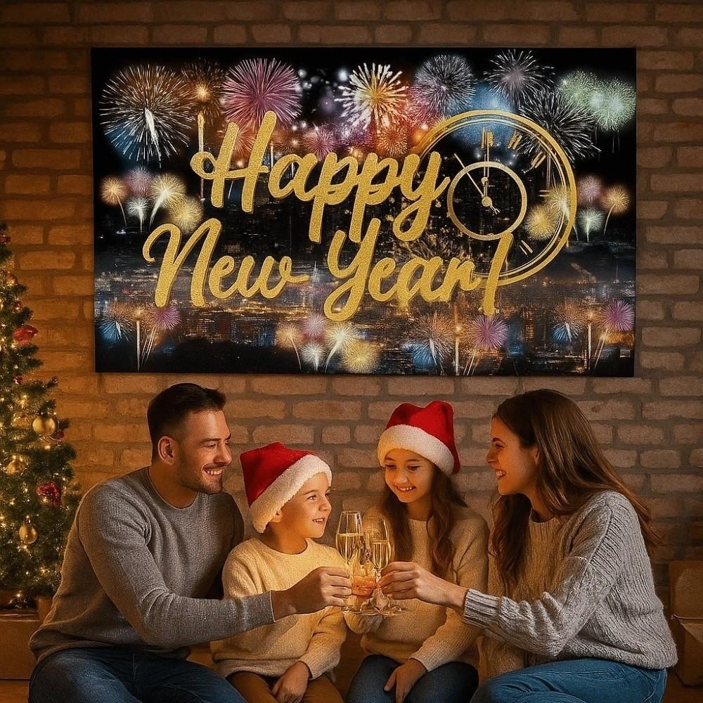 Banner 2026 Background Cloth 150x100CM New Year Wall Decor Cloth New Year Backdrop Porch Sign