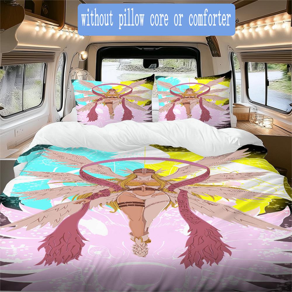 Ophanimon Pattern Bedding,Quilt Set Quilt Cover Pillowcase Home Birthday Gift (1*duvet cover+2*pillowcase,without core)XSJT0917468