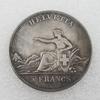 Schweizer Antik Messing Handwerk 1863 Gedenkmedaille mit Imitation Silber #1792