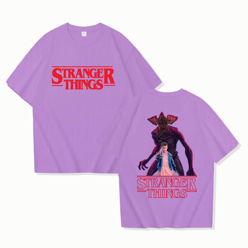 Unisex Stranger Things Graphic T-Shirt - Short Sleeve, Round Neck Casual Top