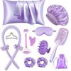 No Heat Curling Iron Set, Eye Mask, Shower Cap, No Heat and No Hair Damage, Single Zipper Pillow.