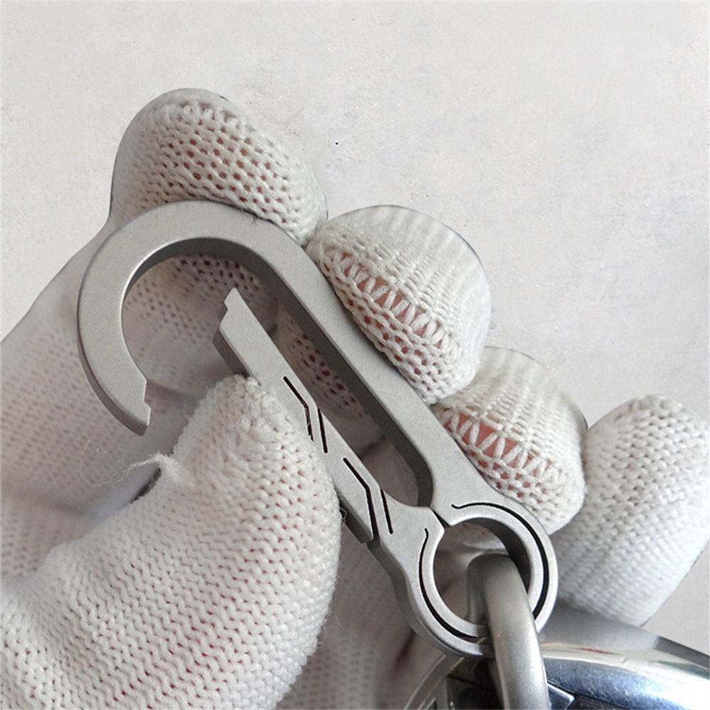 Waist Belt Titanium Zinc Zinc Alloy Keychain Hanging Buckle Titanium Key Rings Holder  Outdoor Tool