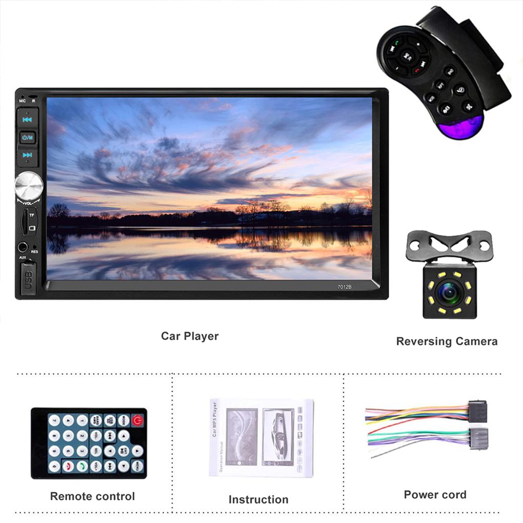 Double Din Touch Screen Navigation Multimedia Player Bluetooth-compatible Car MP5 87.5-108Mhz Radio Reversing Camera