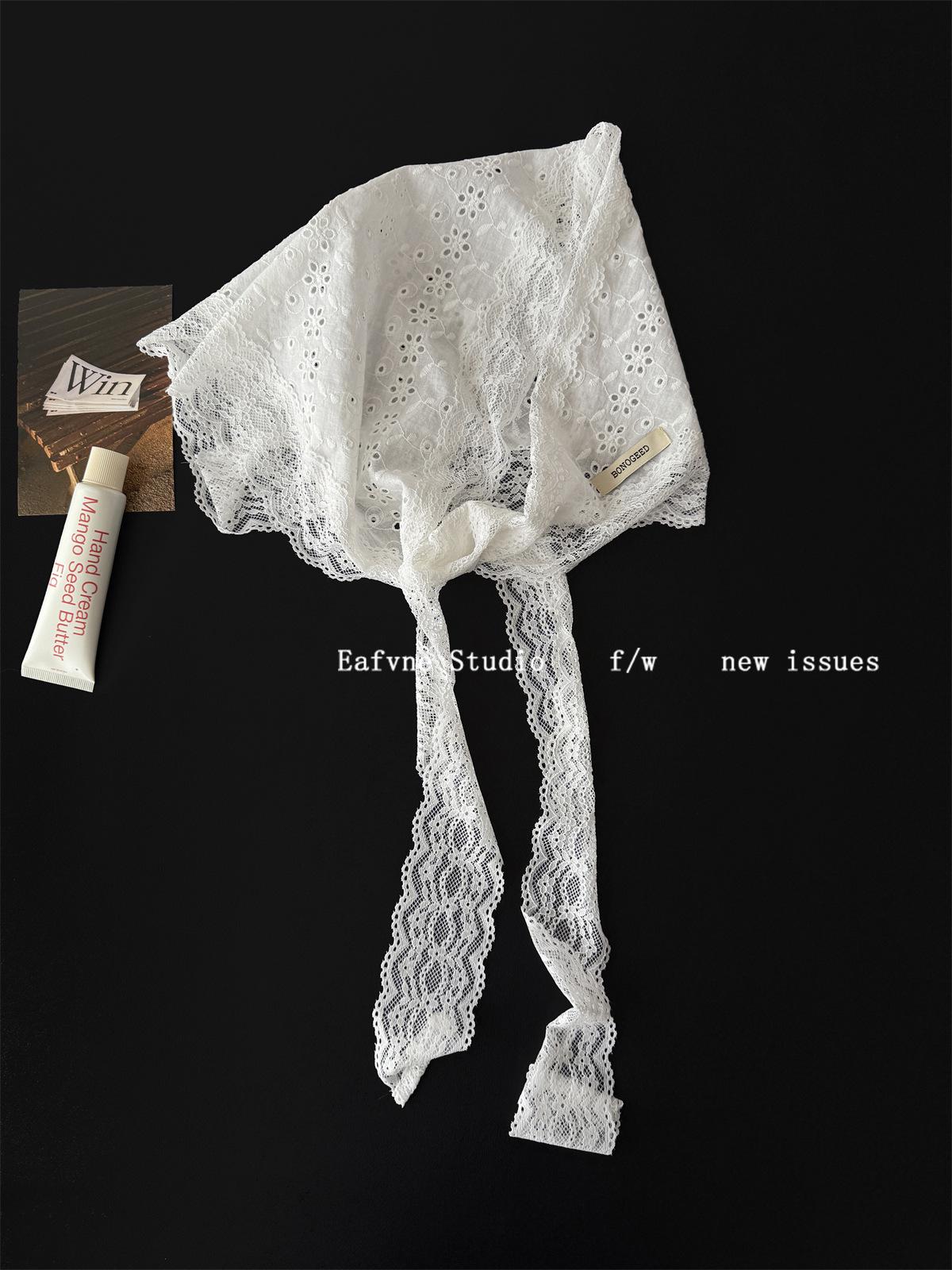 

Комплект кружевной юбки и шарфа в корейском стиле с поясом-корсетом и головным платком