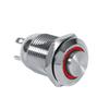 12mm Circle LED Waterproof Metal Momentary Push Button Switch High Flush 4 Pin 1NO