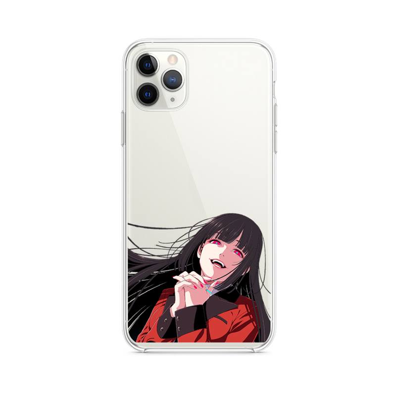 Anime Kakegurui Jabami Yumeko Phone Case Clear for Iphone 12 Pro Max Mini 11 Pro XS MAX 8 7 6 6S Plus X 5S SE 2020 XR Cover