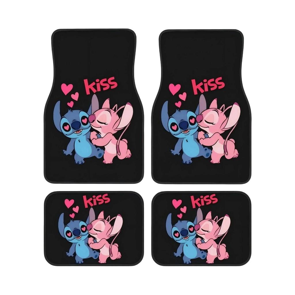 Car Carpet Mat Set Of 4, Anime Automotive Accessories Interior All Weather Floor Mats Decor With Non  Black   Backing