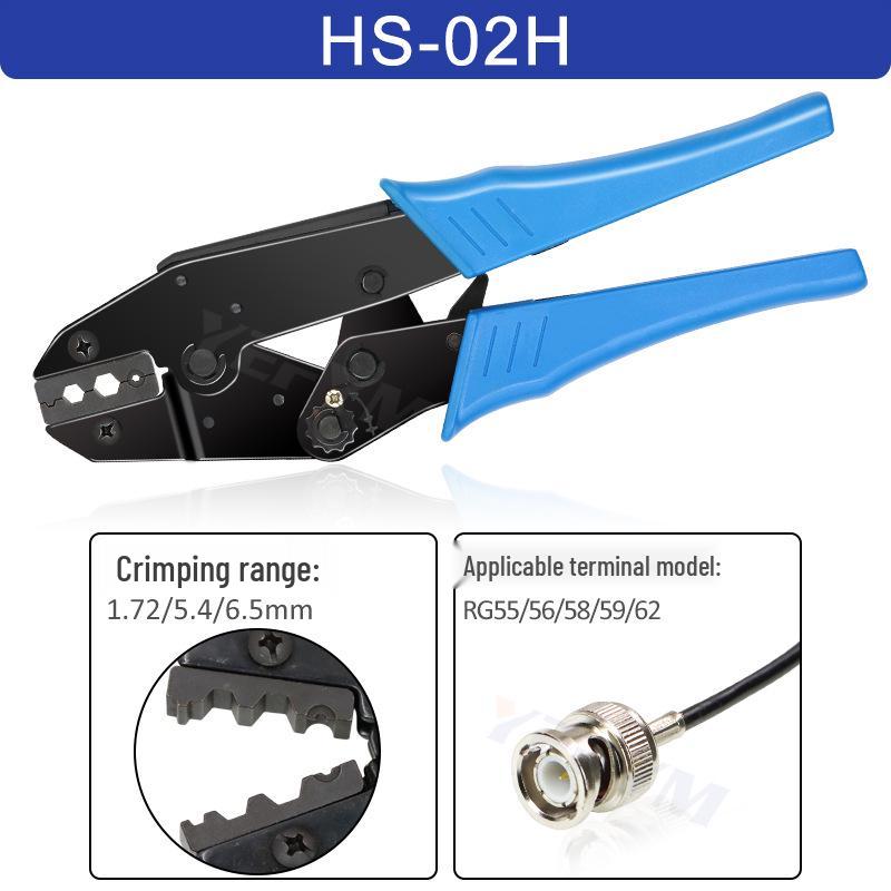 Hexagonal Terminal BNC Coaxial Connector Cable and Fiber Optic Crimping Pliers