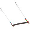 Chicken Swing Toy Suspensible Wooden Chicken Perch Pet Swing Toy with Durable Flat Bar30 X 32cm /