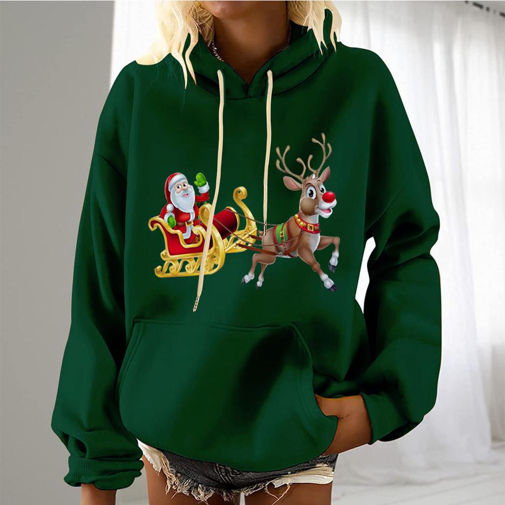 Moda Mujer Talla Grande Estampado navideño Suéter con capucha Jersey suelto  Tops comprar a buen precio — entrega gratuita, reseñas reales con fotos —  Joom
