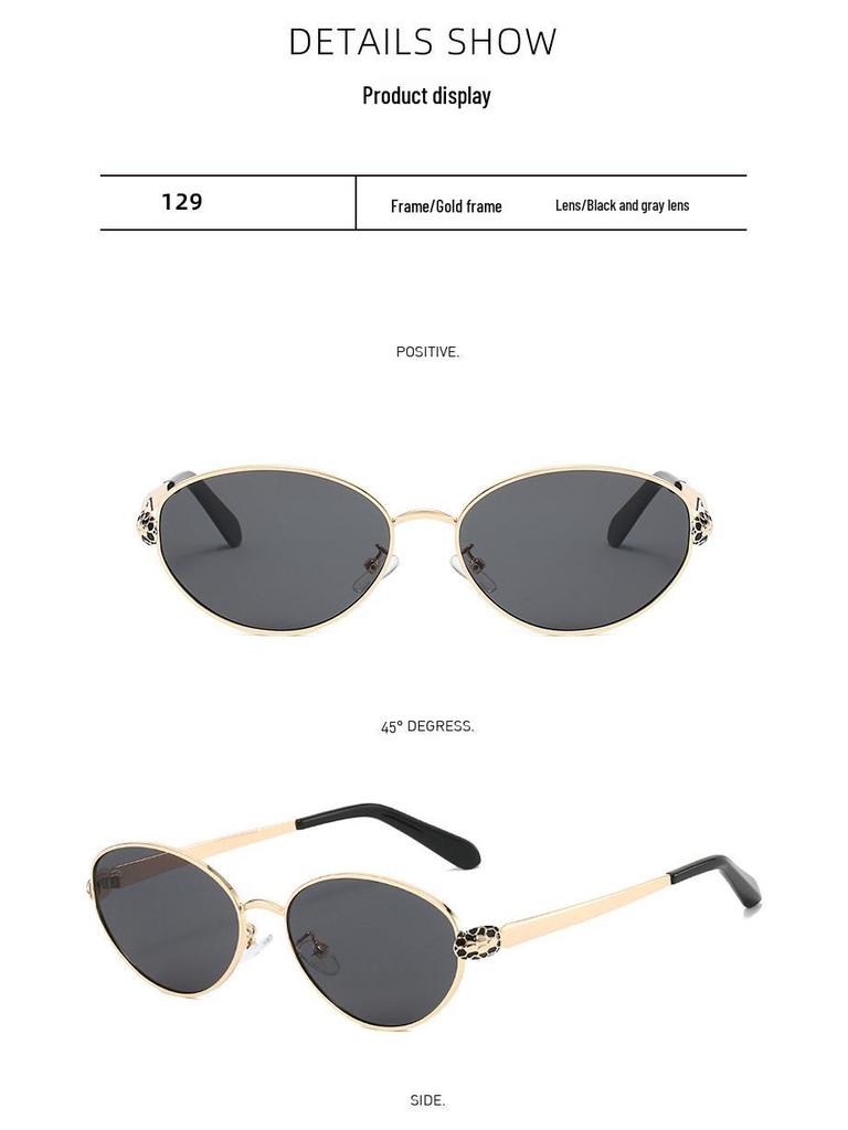Męskie Retro Owalne Metalowe Okulary Przeciwsłoneczne - Stylowe, Wysokiej Klasy, Ochrona UV.