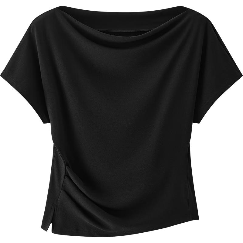 Dámské letní úzké tričko Semir s plisovaným výstřihem