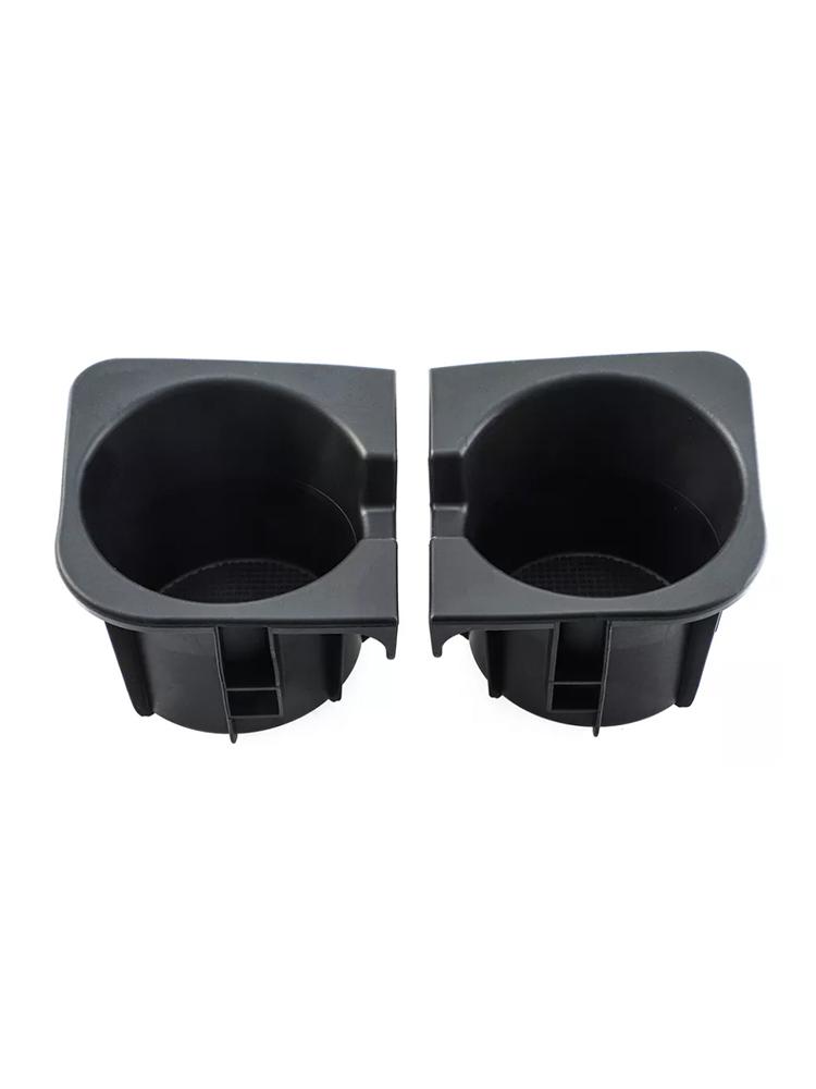 2PCS Right+Left Black Center Console Cup Holder Insert For Toyota Tacoma 05-17