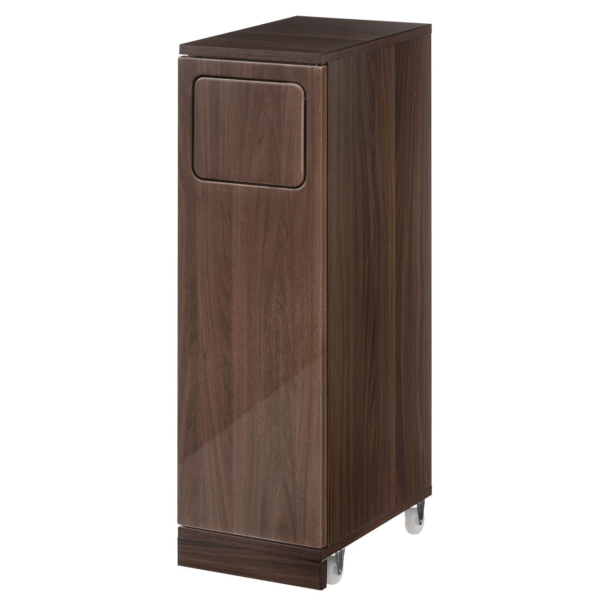 

Bon Furniture Мусорное ведро Slim 45 л Контейнер для пыли С качающейся крышкой Ширина x Глубина x Высота 80 см С колесиками Вертикальное Дерево Орех 24.4 35.1