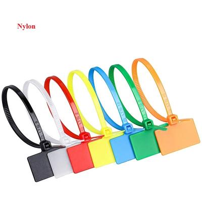 50Pcs Nylon Tie Tags Self-Locking Network Cable Zip Trim Wrap Loop Wire Straps Label 3*100mm 4*150mm 4*200mm