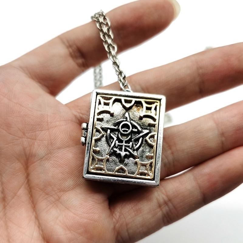 2026 Necklace Punk Retro Magic Book Hidden Skull Funny Dark Necklace Female Jewelry Pendant Necklace for Women
