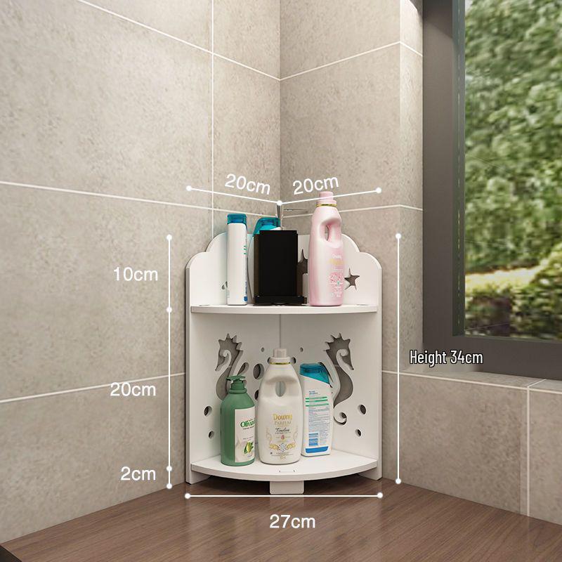 

Кутова полиця для зберігання у ванній кімнаті - Пластикова трикутна стійка для туалетного приладдя