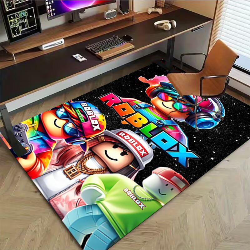 Roblox Virtual Adventure Carpet For Playroom Bedroom Living Room Sofa Home Decorkids Game Area Rug Nonslip Floor Mat