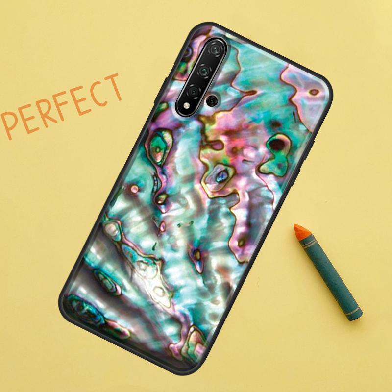 Abalone Shell For Huawei Nova Y91 Y70 Y72 Y73 Y60 Y90 Y61 8i 7i 11i 12i 12s 9 10 SE P20 P30 P40 Lite Case
