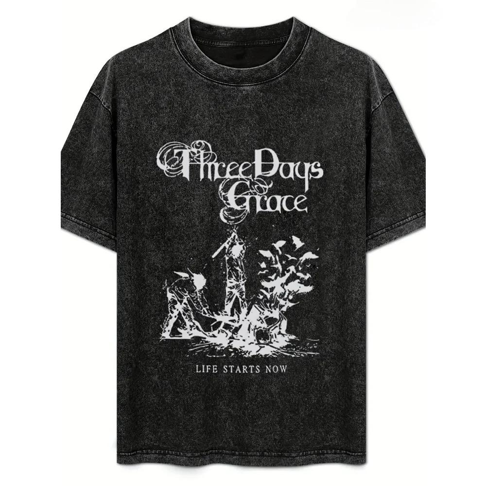 

Rock Grace Threeday Band Washed New Arrival Unisexs Clothes Tee Shirt Homme Graphic TShirts Unisex Tshirt for Unisex Ropa Hombre M
