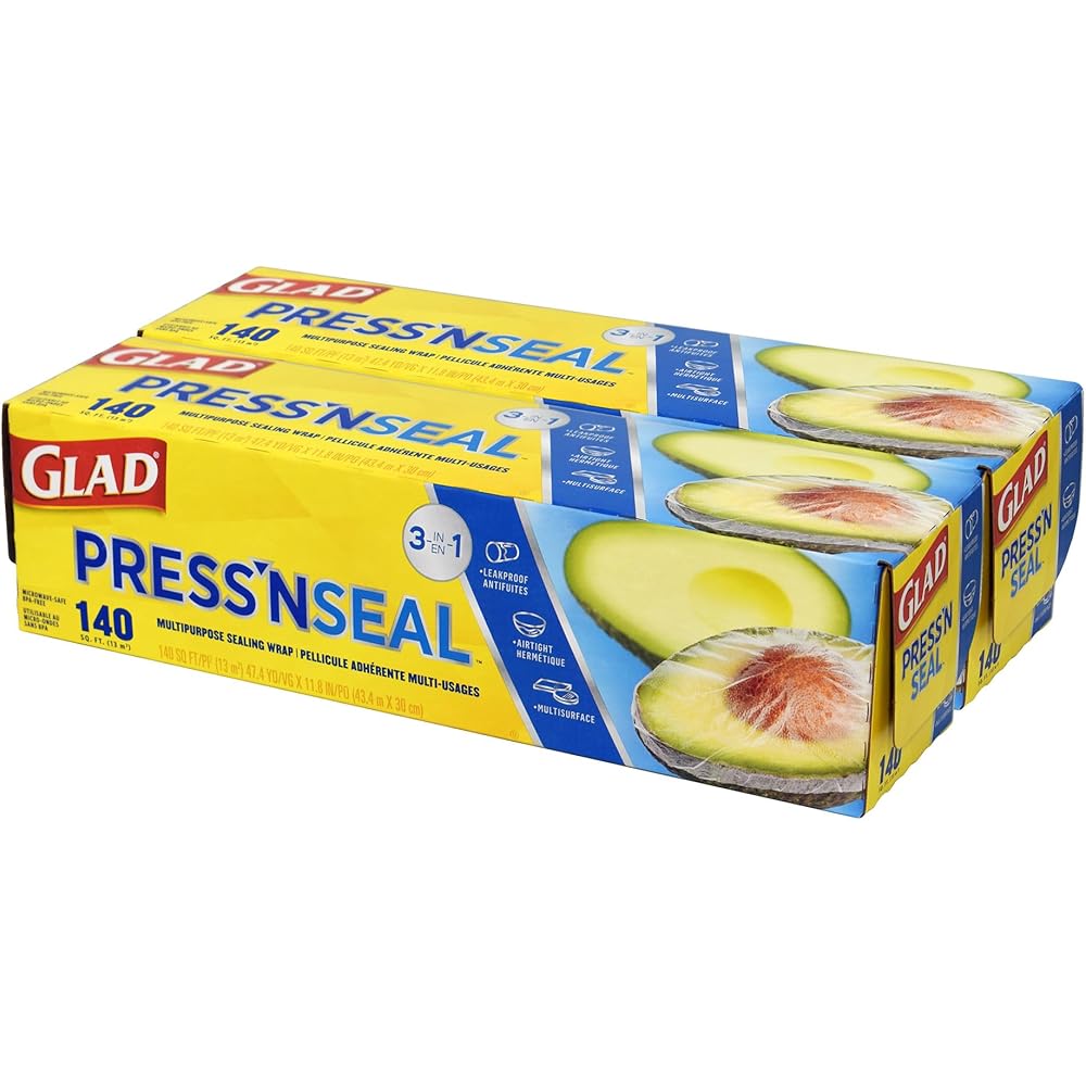 Press  n Seal Glad Wrap [Same-Sealing as Vacuum Packs] (Also great as Beeswax Wrap or Vegetable Storage Bags!) [GLAD] Press  n Seal 140 (30cm x 43.4m)