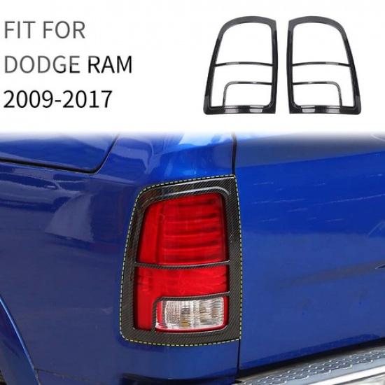 

Carbon Fiber Tail Light Lamp Cover Overlay Trim Set For 2009-2017 Dodge Ram 1500